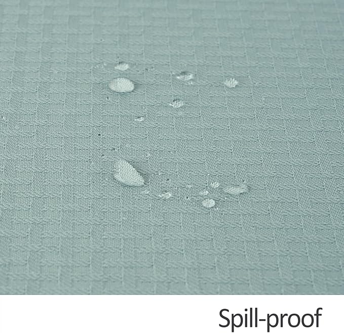 maxmill Square Jacquard Tablecloth Waterproof Spillproof Wrinkle Resistant Soft Weaved Design Table Cloth for Dinner and Party Washable Fabric Cover, Indoor Outdoor Use, 60 x 60 Inch, Dusty Blue