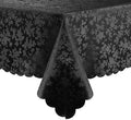 Smiry Rectangle Table Cloth, Waterproof Heavy Duty Vinyl Tablecloths, Wipeable Washable Table Cover for Kitchen and Dining Room (Black, 70" X 108")