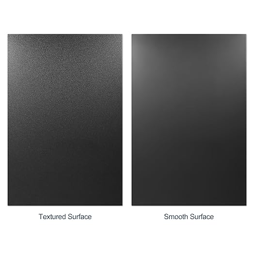 ABS Plastic Sheet 12" x 16" x 1/4" Thick (6mm) Black Rigid Moldable Thermoplastic Board for Crafts, DIY Projects, Home Decor - Textured & Smooth Surface, Pack of 2