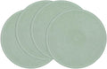 SHACOS Round Placemats Set of 4 Woven Braided Table Placemats 15 inch Cotton Polyester Place Mats Washable Table Mats Indoor Outdoor, Sage Green