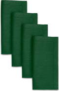 D'Moksha Homes Forest Green Linen Napkins Set of 4 - Classic Hemstitch 100% Pure Linen Hemstitch Dinner Napkins 20 x 20 Inch for St Patricks Day, Easter - Handcrafted and Machine Washable