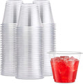 Munfix 250 Pack Clear Plastic Cups, 9 Oz Old Fashioned Tumblers, Disposable Drinking Cups, Bulk Plastic Party Cups for Birthday Parties, Picnics, Ceremonies, and All Events, Recyclable and BPA-Free