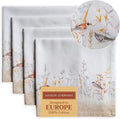 Maison d' Hermine Cloth Napkins Set of 4 100% Cotton Everyday Reusable Square Napkins Cloth Washable Dinner Wedding Valentines Day Decorations Spring/Summer (Meadow Florals - Beige, 20" x 20")