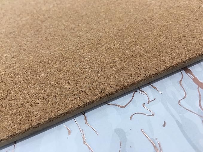 Dainty Home Rose Gold Marble Rectangle Cork Placemats - Heat Resistant Placemats, Non-Slip, Easy Clean Placemats for Elegant Dining - 12"x18" Set of 2 - Perfect for Stylish, Modern Homes