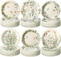 60 Pcs 7 Inch Vintage Wildflower Paper Plates Retro Flower Plant Herb Decorations Tableware Butterfly Dinnerware Decoration for Spring Summer Garden Home Picnic Decoration Supplies
