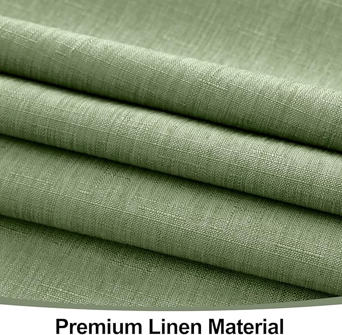 Smiry Rectangle Table Cloth Linen Textured, Waterproof Spillproof Anti-Wrinkle Burlap Tablecloth, Washable Decorative Fabric Table Cover for Dining, Party, Banquet, 60 x 84 Inch, Sage Green