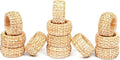 Rattan Napkin Rings Set of 12 - Fancy Elegant Beautiful Decorative Napkin Holder for Dining Table Décor, Easter, Farmhouse, Dinner, Wedding, Family Gathering, Thanksgiving & Everyday Use - Natural