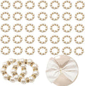 Petyoung 100Pcs Pearl Napkin Rings Set, Golden Elegant Pearl Napkin Holders, Delicate Serviette Buckles Napkin Rings for Wedding Thanksgiving Party Dinner Daily Table Decoration and Use