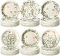 Umigy 120 Pcs Summer Wild Floral Paper Plates 7 Inch Party Plates, Flower and Butterfly Dinner Tableware Watercolor Flower Tea Party Dessert Tableware for Birthday Wedding Baby Shower Bridal Shower