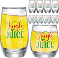 8 Pcs Christmas Wine Glasses Drinkware 4 Glass Cups 16 oz & 4 Short Stemless Wine Glasses 11oz Glass Christmas Party Gift for Women Home Decor Gifts