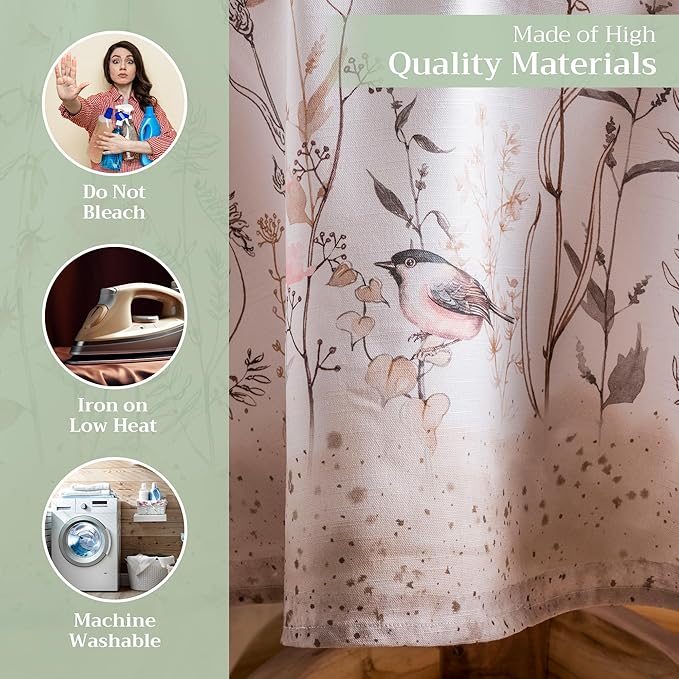 Maison d' Hermine Table Cloth Round Table 100% Cotton 63 Round Inches Tablecloth Reusable Decorative for Dining Room Farmhouse Home Valentines Day Decorations Spring Summer - Meadow Florals - Brown