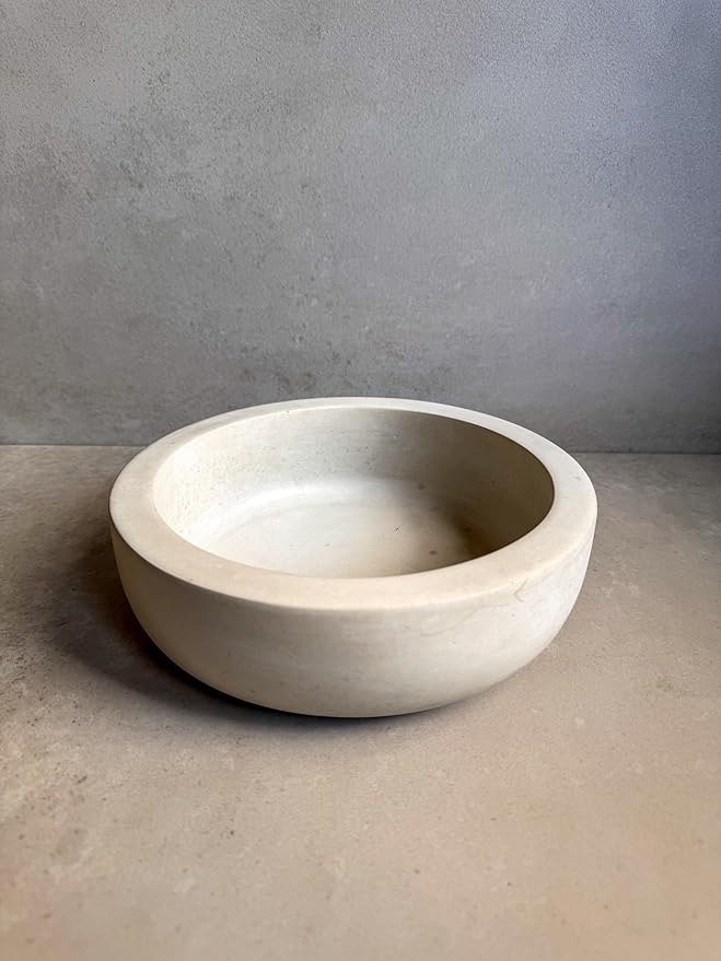 Minimalist Concrete Bowl, Heavy Modern Bowl, Catch All Dish, Large Cement Bowl, Contemporary Bowl, Centerpiece Decor, Decorative Bowl (11.5")