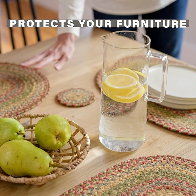 Homespice Azalea Oval Table Runner - 11"x36", Multicolor - Handcrafted with Jute - Rich Colors, Easy to Clean, Durable and Protects Furniture