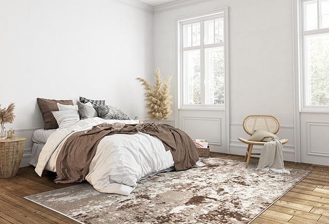 Keen Home Design Area Rugs - 6x9 Non-Shedding, Abstract Rugs for Kitchen, Living Room, Bedroom, Dining Room, Entryway - Size: 5'11" x 9'2", Multi