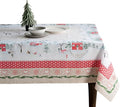 Maison d' Hermine Table Cloth Square Table 100% Cotton 60 x 60 Inches Fall Tablecloth Reusable Everyday Use for Thanksgiving Christmas Decorations Dining Farmhouse Party (Rural Christmas)