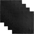 Solino Home Black Placemats Set of 4-100% Pure Linen Placemats 14 x 14 Inch for Winter, Easter - Fete, Handcrafted and Machine Washable