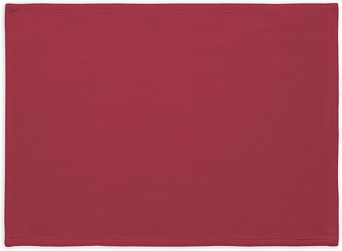 Calicot Placemats Set of 6 100% Cotton Washable Cloth Place Mats, Reusable Table Mats for Spring/Summer & Thanksgiving Christmas Decorations Kitchen Dining Party Wedding (Reddish Brown, 13" x 19")