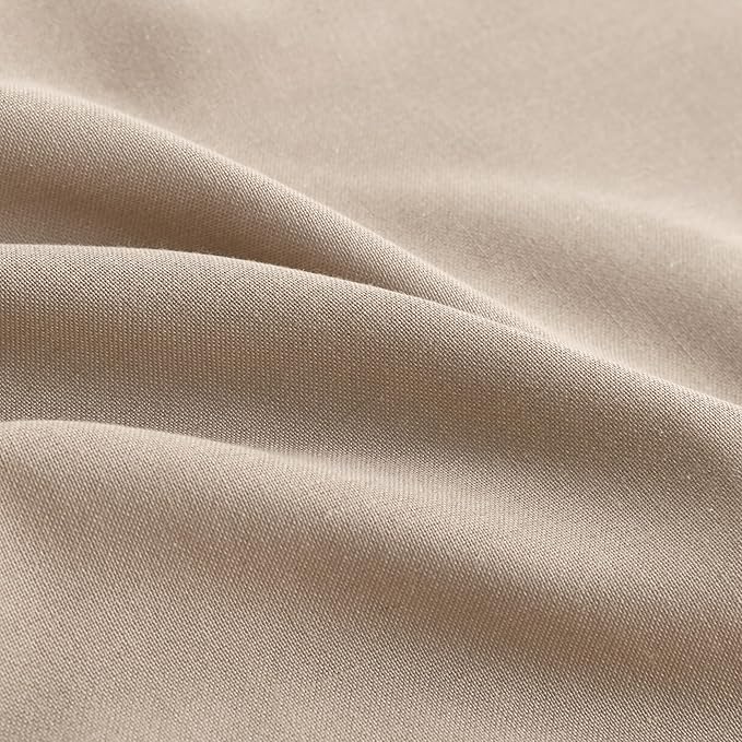 Beige Fabric Table Cloth for Dining Table Linen Farmhouse Rustic Neutral Kitchen Table Cover for 6 Foot Table Washable Heavy Duty Buffet Parties Camping 6ft 60x102 Inch