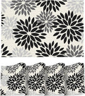 Artoid Mode Floral Vinyl Placemats Set of 4, Heat Resistant Washable Non-Slip Plastic PVC Place Mats for Party Kitchen Dining Decor