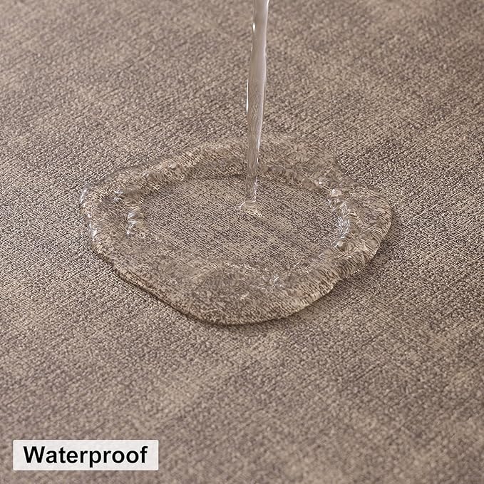 homing Round Faux Leather Placemat and Coaster 8 Packs, Washable Heat Resistant Dining Place Mats, Wipeable Double-Sided Table Mats for Indoor and Outdoor, Diameter 13 and 3.93 inch, Camel
