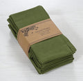 Accent Home 100% Cotton Napkins, Delicate Cloth Napkins for Dinners, Parties and Weddings，18 x 18 Inch Set of 6 - Olive Green