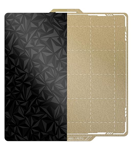 BIQU Designer Series Smooth PEO+Textured PEI Build Plate for Bambu-Lab P1P P1S P2S X1C X1E A1 257x257mm, Double Sided PEI Spring Steel Build Plate Flexible Sheet Print Bed Removable Surface Platform