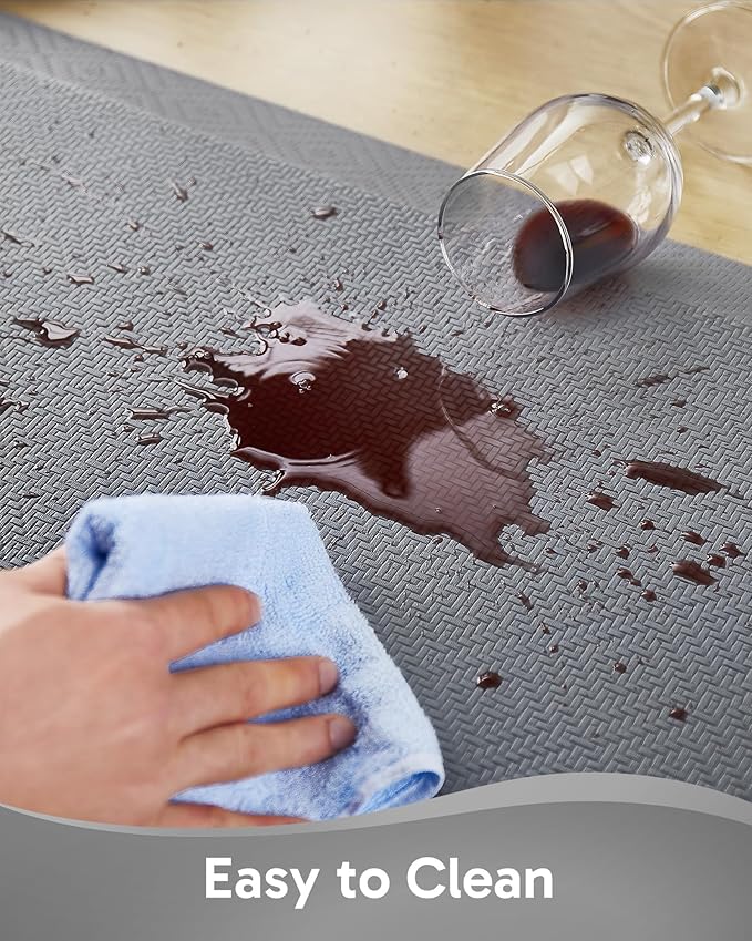 Ophanie Kitchen mats for Floor, 3/4 inch Thick, Kitchen Rugs, 20x39 Anti Fatigue Standing Cushioned Mat, Waterproof, Comfort Ergonomic mat for Office, Home, Sink, Gray Non-Slip Bottom