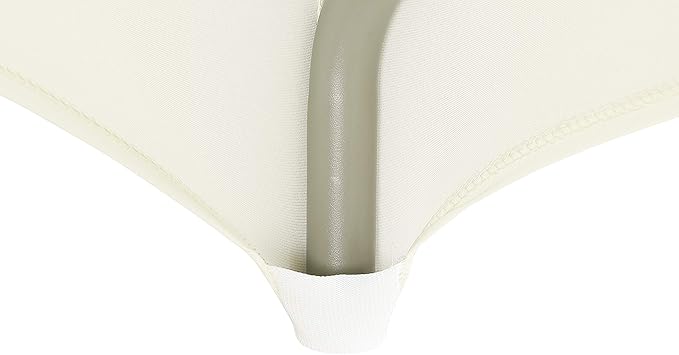 LZY Spandex Table Covers 6 Feet, Stretch/Fitted Table Covers for 6 Feet Folding Table, Rectangular Spandex Table Cloths for Wedding Party or Event (6FT-2PCS, Ivory)
