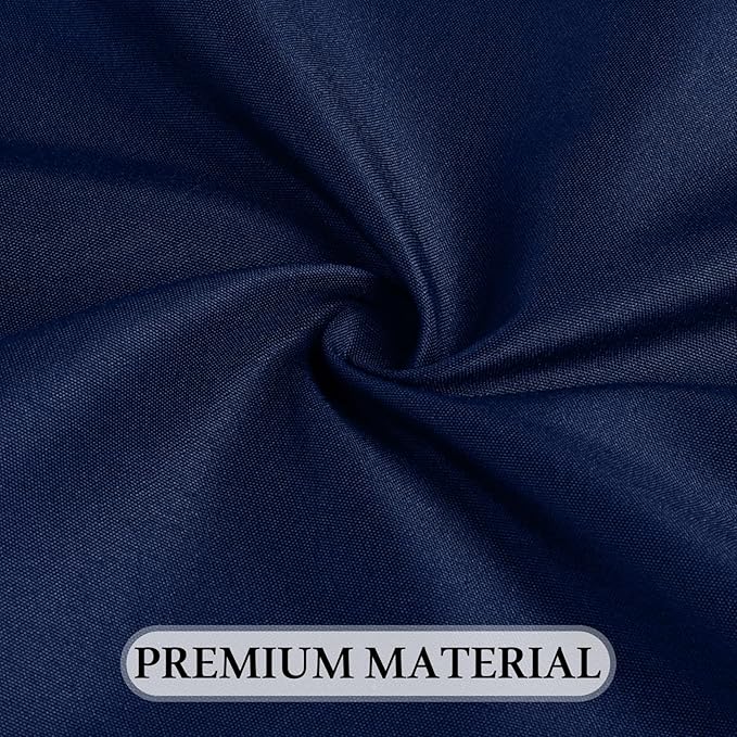 8 Pack Navy Blue Tablecloth 60 x 102 Inch Rectangular Table Cloth for 6 Foot Rectangle Tables, Wrinkle Resistant Washable Polyester Fabric Table Covers for Wedding Party Banquet Buffet and Camping