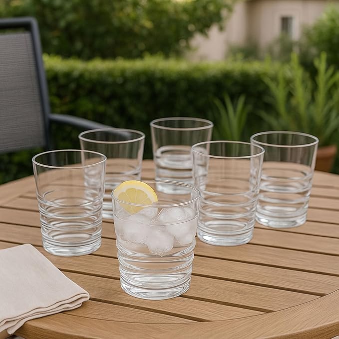 FDG Nuglass 16oz Tritan Ribbed Tumbler 6-pack