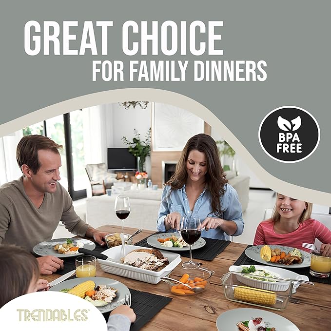 Trendables Disposable Dinnerware Decorative Plates Plastic Disposable Plates Set For 20 Guests 20 x 8 Inch Dessert Plate & 20 x 10 Inch Wedding Party Plate Set Dandelion Bloom