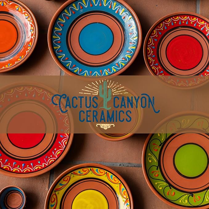 Cactus Canyon Ceramics Spanish Terracotta 5-Piece Tiny Super Small Mini-Bowl (Pinch Bowls) Set, Multicolor