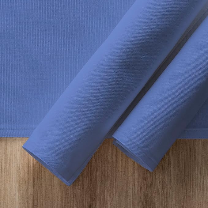 Calicot Placemats Set of 6 100% Cotton Washable Cloth Place Mats, Reusable Table Mats for Spring/Summer & Thanksgiving Christmas Decorations Kitchen Dining Party Wedding (Bel Air Blue, 13" x 19")