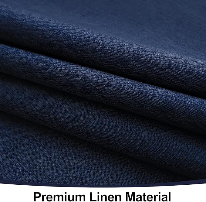 Smiry Rectangle Table Cloth Linen Textured, Waterproof Spillproof Anti-Wrinkle Burlap Tablecloth, Washable Decorative Fabric Table Cover for Dining, Party, Banquet, 60 x 102 Inch, Navy