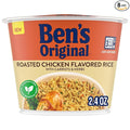 BEN'S ORIGINAL Roasted Chicken Flavored Rice Single Serve Cup, Snack or Side, Microwave in 3.5 Minutes, 2.4 oz (Pack of 8)