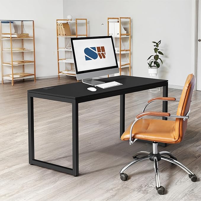 SHW 48-Inch Commercial-Grade Office Computer Desk, Black