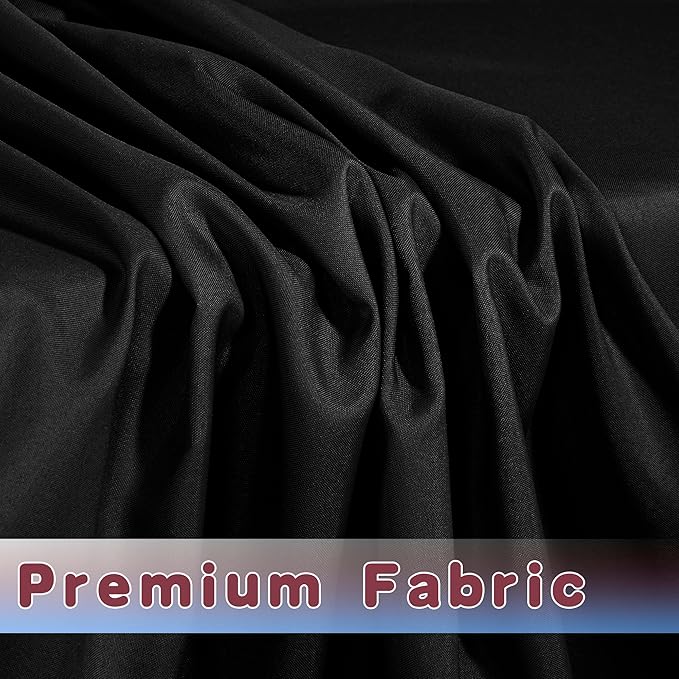 HolidayIdeas Fitted Black Tablecloths - 72 x 30 Inch - 4 Pack Rectangle Table Clothes for 6 Foot Tables, Polyester Fabric Table Cover for Vendor Booth, Parties, Holiday Dinner, Wedding, Trade Show
