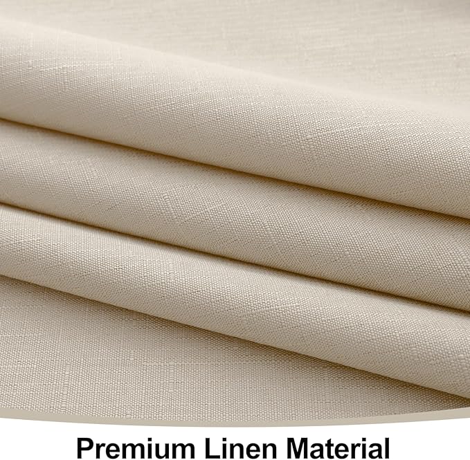 Smiry Rectangle Table Cloth Linen Textured, Waterproof Spillproof Anti-Wrinkle Burlap Tablecloth, Washable Decorative Fabric Table Cover for Dining, Party, Banquet, 60 x 120 Inch, Beige