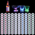 100 PCS LED Coaster, Light Up Coasters for Drinks, Liquor Bottle Lights Stickers Coasters, Flash Light Up Bar Coaster for Club, Bar, Party, Wedding Decor
