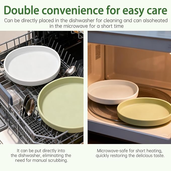 Silicone Cat Bowl Shallow Non-Slip Cat Dishes Relief Whisker Fatigue Small Pet Dog Bowls for Dry & Wet Food, Set of 2