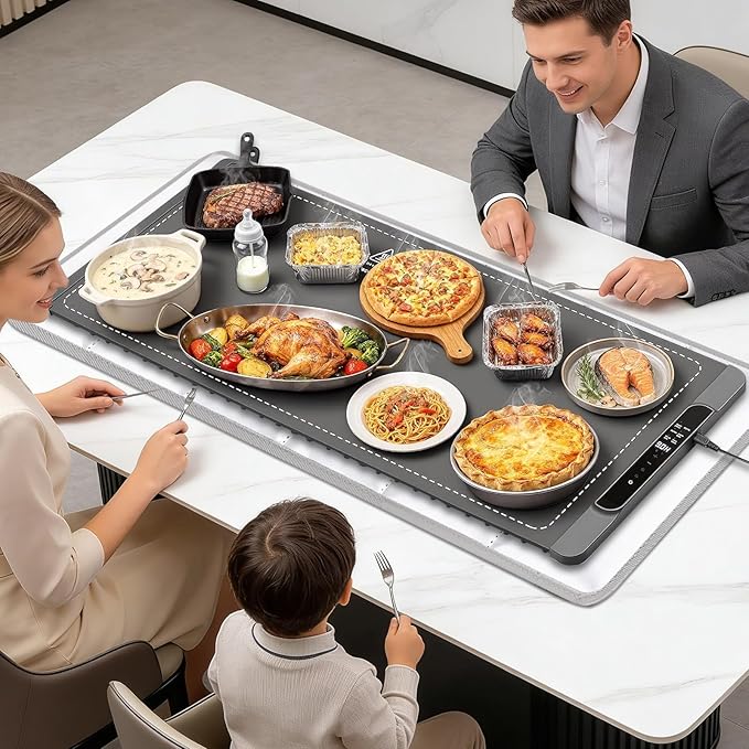 23×15.4 in Heat Resistant Mat for Food Warming Mats, Heat Resistant Mats for Countertop Reflects 95% of Heat, Waterproof and Oilproof Hot Pad With Non-slip Bottom for Air Fryer, Coffee Maker, Oven