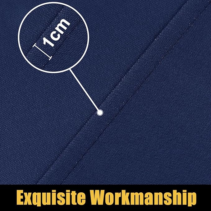 Smiry Rectangle Picnic Table Cloth, Waterproof Elastic Fitted Tablecloths for 6 Foot Tables, Washable Polyester Table Cover for Camping, Indoor and Outdoor (Navy, 36"x72")
