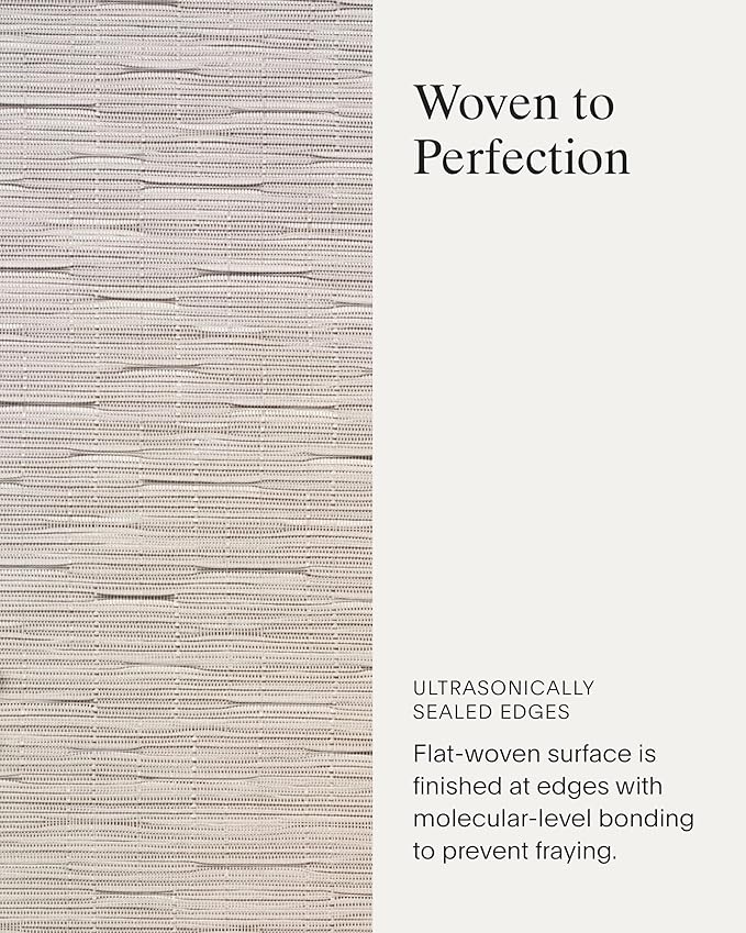 Chilewich Bamboo Placemats Set of 4 - Woven Rectangle Placemats - Reusable, Stain-Resistant, Indoor/Outdoor Tabletop Protection - 19" x 14" - Chalk