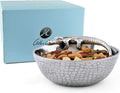 Arthur Court Designs Aluminum Metal Alligator Gator Skin Pattern Nut Snack Side Condiment Bowl 6 inch Diameter