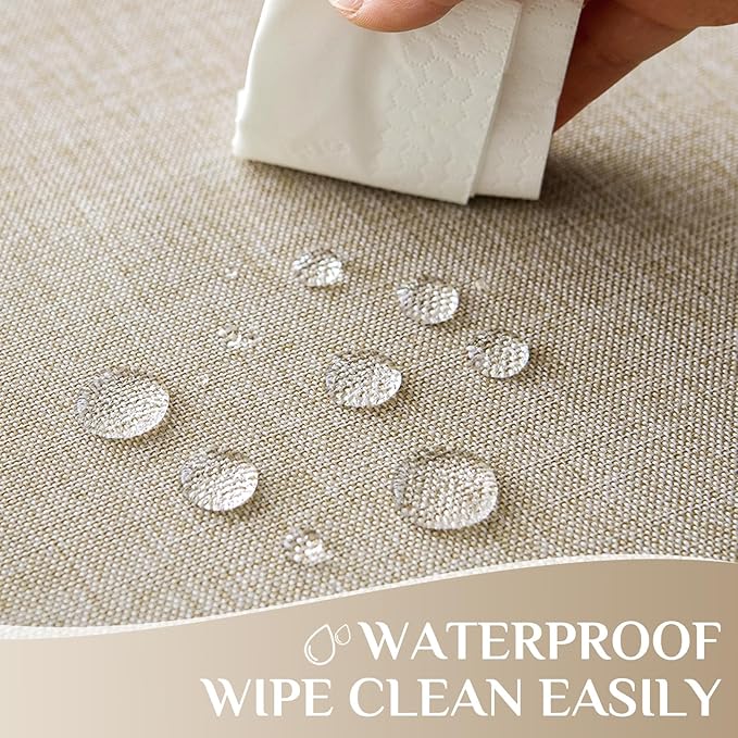 Softalker Large Tablecloths Rectangular 120 x 60 inch Linen Textured Table Cloth Outdoor Waterproof, Stain and Wrinkle Resistant,Sage Green Table Cloths for 6/8 Foot Rectangle Tables Decor for Spring