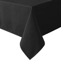 H.VERSAILTEX Linen Textured Table Cloths 60 x 60 Inch Premium Solid Tablecloth Spill-Proof Waterproof Table Cover for Dining Buffet Feature Extra Soft and Thick Fabric Wrinkle Free, Black