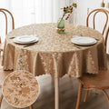 Smiry Round Table Cloth, Waterproof Heavy Duty Vinyl Tablecloths, Wipeable Washable Table Cover for Kitchen and Dining Room (Brown, 70" Round)