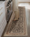Color&Geometry Anti Fatigue Kitchen Mats for Floor 24x87, Vintage Decor, Easy Clean, Waterproof & Oil Proof, 0.4" Thick Cushioned, Non-Slip Kitchen Runner Rug for Sink, Laundry, Office, Light Taupe