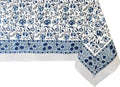 ATOSII Jodhpur 100% Cotton Square Tablecloth, Handblock Floral Print Linen Table Cloth for Kitchen I Dining Table I Tabletop I Parties I Wedding I Spring/Summer (60 X 60 Inches)
