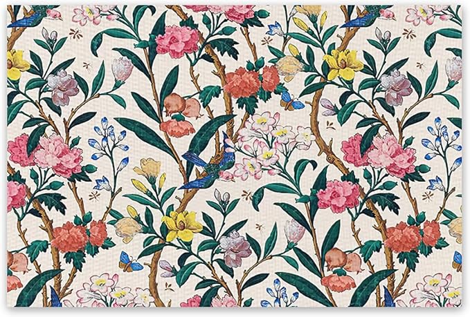 William Morris Floral Prints Placemats for Dining Table Placemat Set of 6 Table Settings Table Mats for Home Kitchen Holiday Decoration Strawberry Thief-5